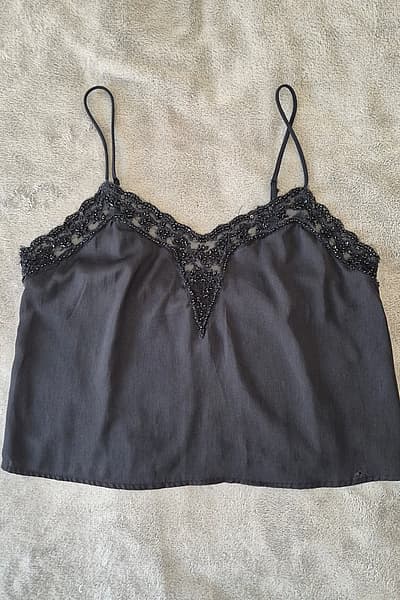 Bershka Beaded Cami Top/Crop Top by Bershka — pre-loved on Thrifted.mt