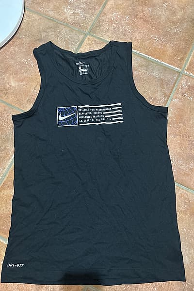 Nike Dri-Fit Graphic Vest by Nike — pre-loved on Thrifted.mt