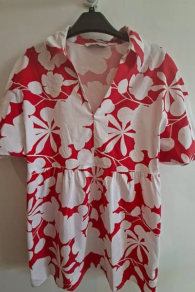 Red and white floral dress by LCW Casual — pre-loved on Thrifted.mt