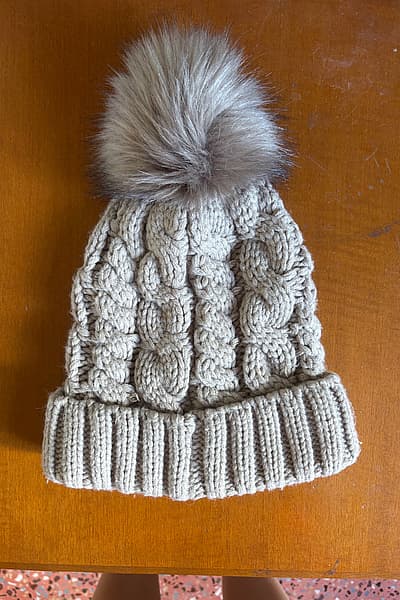 Cable Knit Bobble Hat