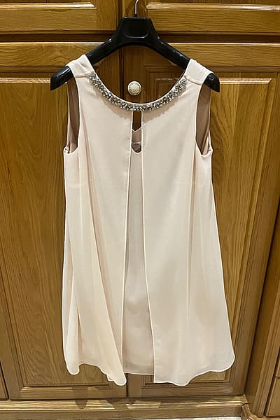 Pale Pink Flowy Dress by Oltre — pre-loved on Thrifted.mt