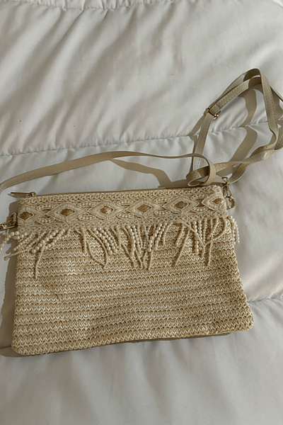 Woven Straw Crossbody Bag — pre-loved on Thrifted.mt