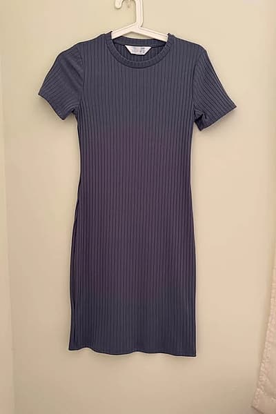 Short Sleeve Ribbed Mini Dress by Primark — pre-loved on Thrifted.mt
