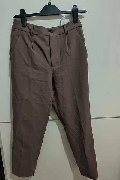Zara Brown Tailored Trousers by Zara — pre-loved on Thrifted.mt