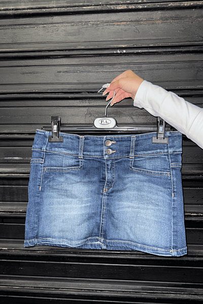 Benetton Blue Denim Mini Skirt by Benetton — pre-loved on Thrifted.mt