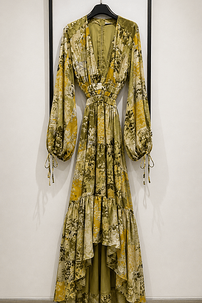 Floral Print Tiered Maxi Dress by ASOS  — pre-loved on Thrifted.mt