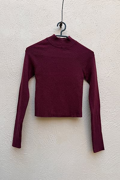 Pull&Bear Burgundy High-neck Sweater by Pull&Bear — pre-loved on Thrifted.mt