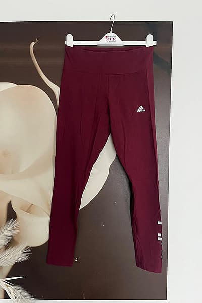 Adidas Burgundy Graphic Logo Leggings by adidas — pre-loved on Thrifted.mt