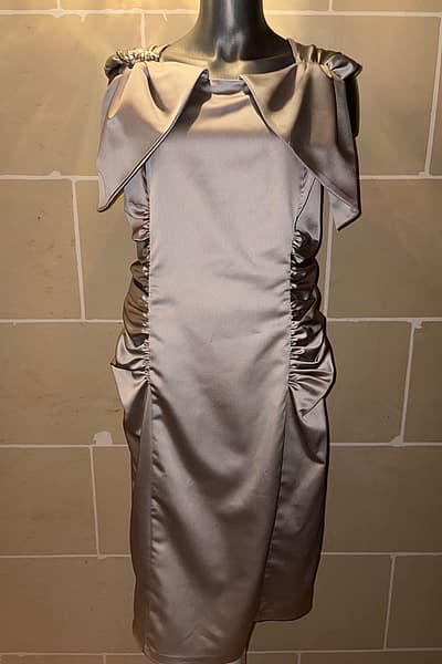 Silver Satin Formal Dress EU46 XXL by Visal — pre-loved on Thrifted.mt