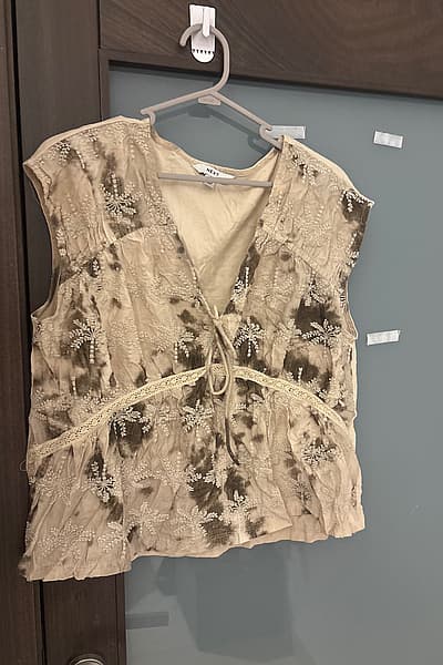Next Embroidered Palm Print Top by Next — pre-loved on Thrifted.mt