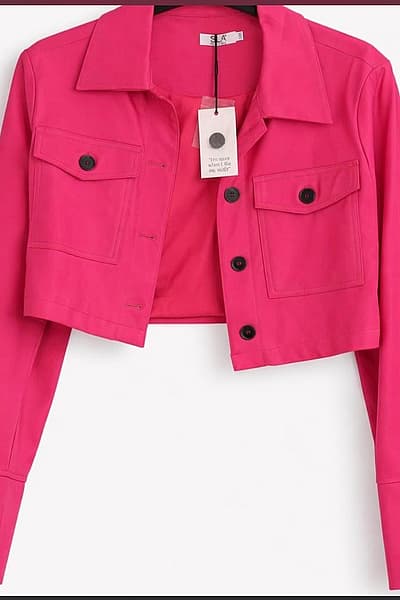 Cropped Hot Pink Utility Jacket by SLA — pre-loved on Thrifted.mt