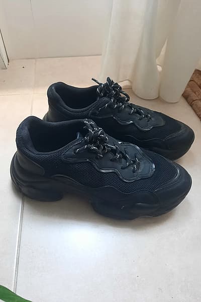 ASOS Chunky black Sneakers size UK5 — pre-loved on Thrifted.mt