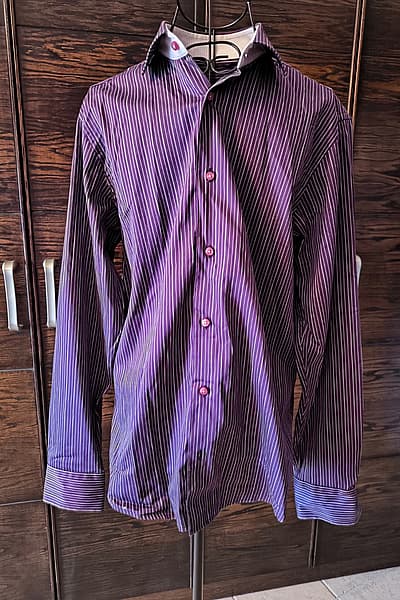 Guide London striped formal shirt by Guide London — pre-loved on Thrifted.mt