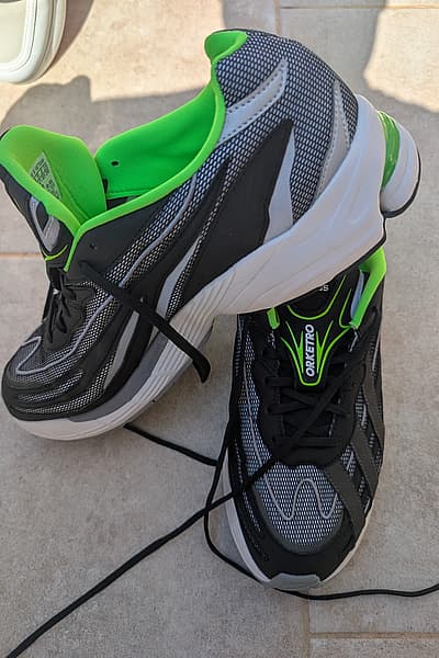 Adidas Orketro Black Green Trainers EU47. 5/UK12 by Adidas — pre-loved on Thrifted.mt