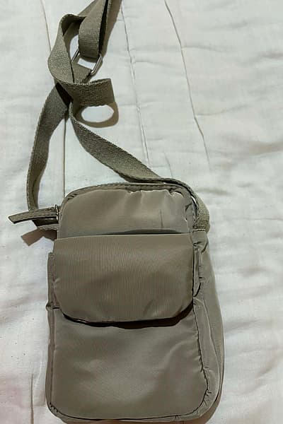 Taupe Nylon Crossbody Phone Bag by Primark — pre-loved on Thrifted.mt