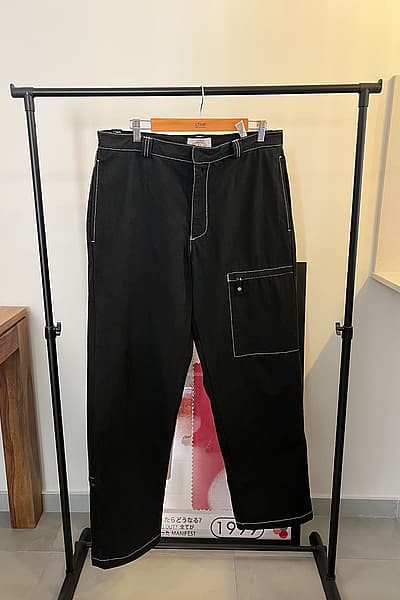 Armani Jeans – Cargo Trousers | Black | White Contrast Stitching | Size 36 — pre-loved on Thrifted.mt