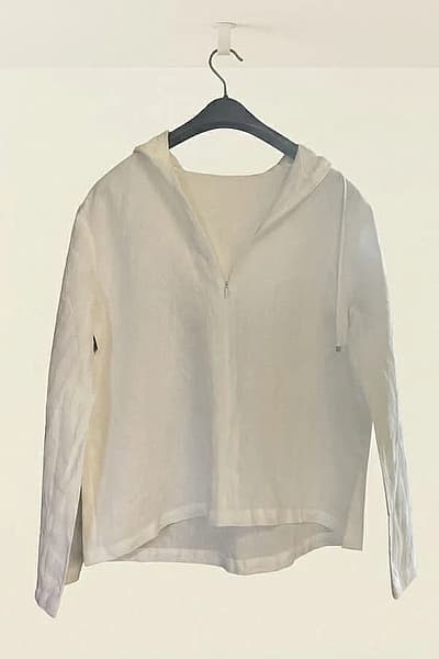 Max Mara Linen Hooded Top