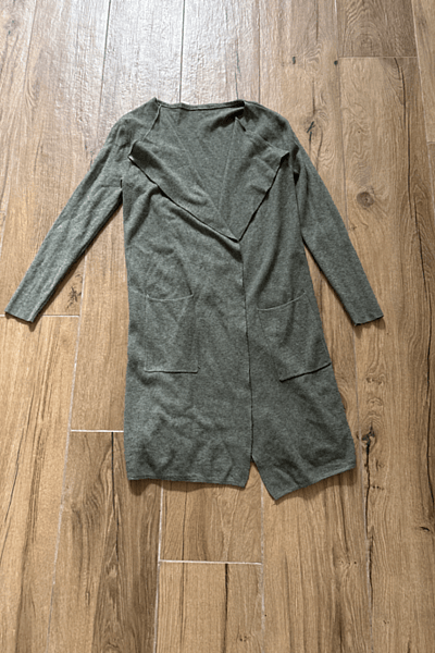 Longline Open Front Knit Cardigan by No brand — pre-loved on Thrifted.mt