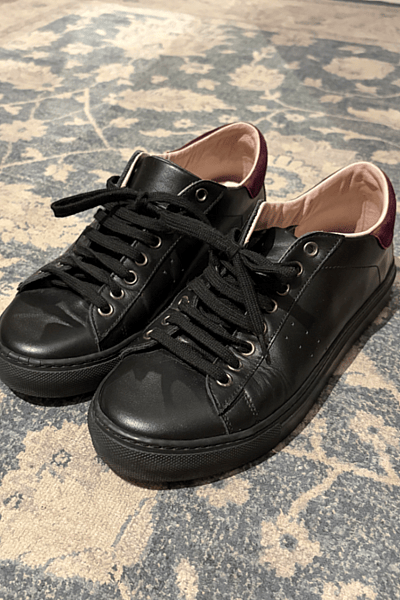 Patrizia Pepe Black Leather Trainers by Patrizia Pepe — pre-loved on Thrifted.mt