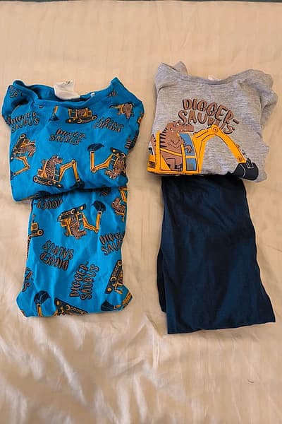 Digger Graphic Pyjama Set by Lily & Dan — pre-loved on Thrifted.mt
