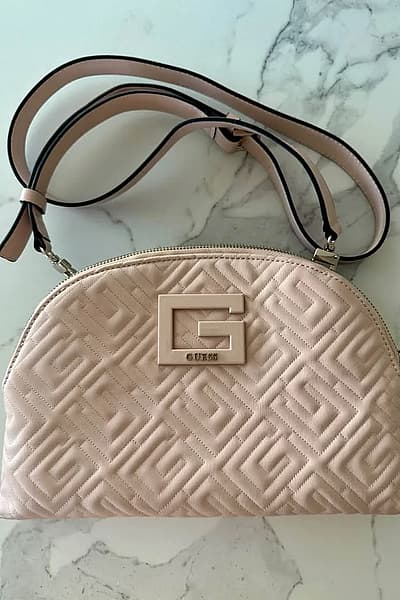 Pink Quilted Crossbody Bag by GUESS — pre-loved on Thrifted.mt