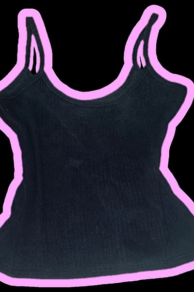 Authentic LYRCA Late 90s-2000s - 100% cotton - Navy blue cotton tank top by Lycra — pre-loved on Thrifted.mt