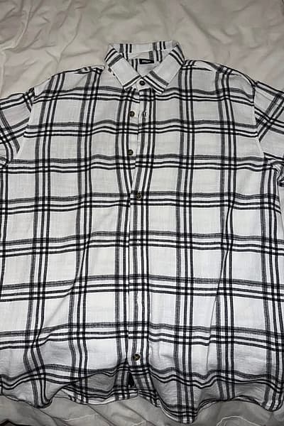 White Black Check Overshirt by Zara STWD — pre-loved on Thrifted.mt