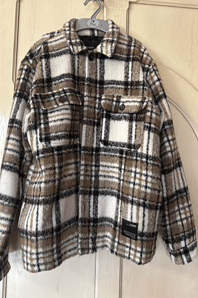 Plaid Shacket Button-Up Jacket by Pull&Bear — pre-loved on Thrifted.mt