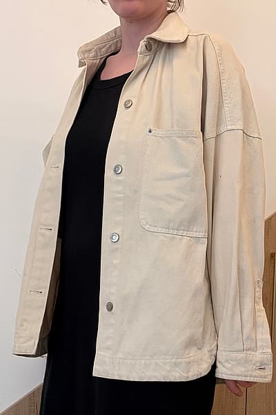 Pull&Bear Oversized Beige Shirt Jacket by Pull&Bear — pre-loved on Thrifted.mt