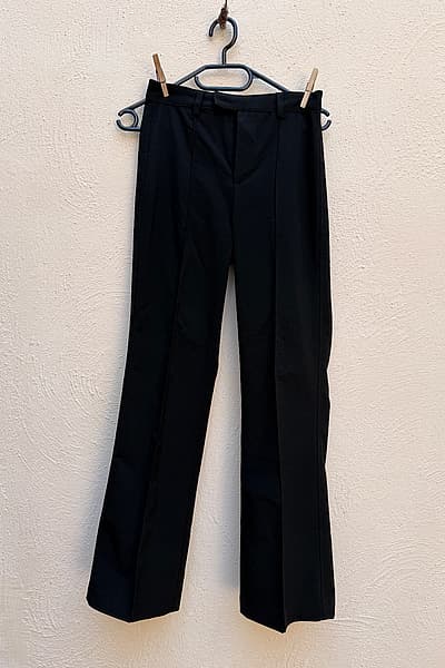 Bershka Petite Kick Flare Trousers in Black by Bershka — pre-loved on Thrifted.mt