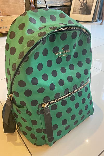 Kate Spade Green Polka Backpack by Kate Spade — pre-loved on Thrifted.mt