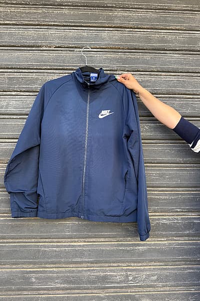 Nike Navy Blue Zip Jacket by Nike — pre-loved on Thrifted.mt