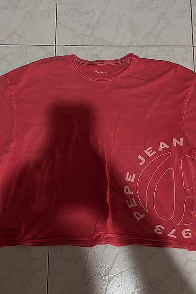 Pepe Jeans Red Graphic Tee by Pepe Jeans — pre-loved on Thrifted.mt
