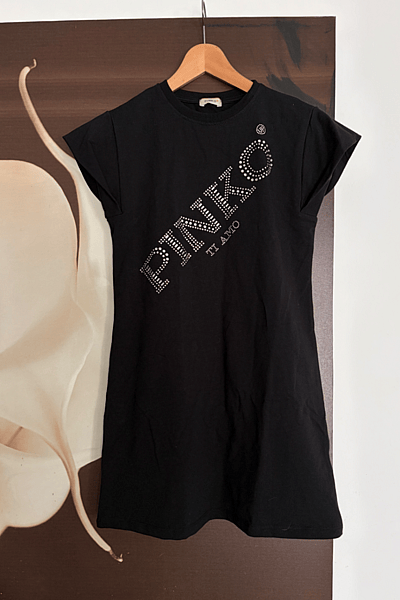 Pinko Embellished Logo T-Shirt Dress by Pinko — pre-loved on Thrifted.mt