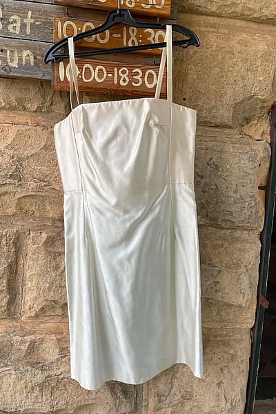 Max Mara Strappy Satin Midi Dress by Pianoforte di Max Mara — pre-loved on Thrifted.mt