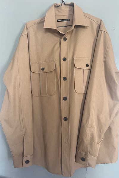 Zara Beige Utility Overshirt M by Zara — pre-loved on Thrifted.mt