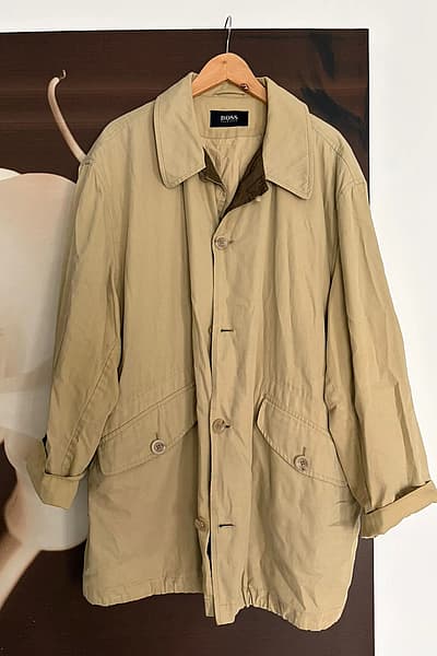 Linen Beige Button Front Field Jacket by BOSS — pre-loved on Thrifted.mt