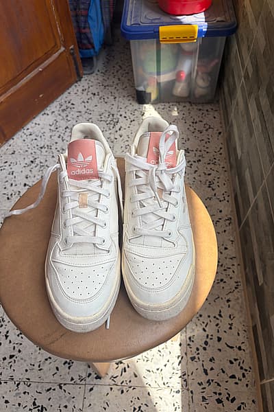 Forum Bold Trainers White Blush Orange Pink by Adidas — pre-loved on Thrifted.mt