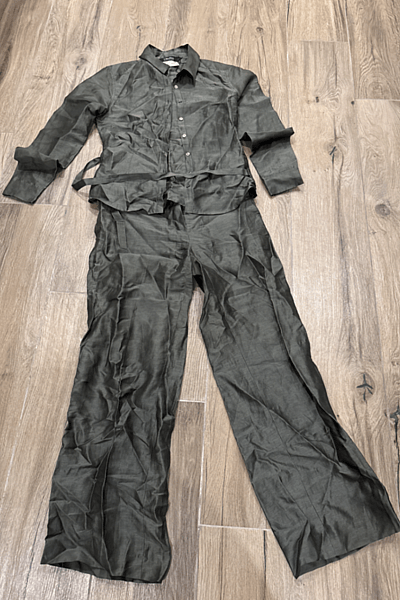 Olive Green Linen Co-ord Set by Max Mara — pre-loved on Thrifted.mt