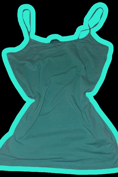 100% Cotton - 2000s Terranova Turquoise/ Blue Tank Top by Terranova — pre-loved on Thrifted.mt