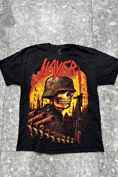 Vintage Slayer Band T-Shirt by Hanes — pre-loved on Thrifted.mt