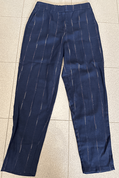 Navy Blue Pinstripe Trousers — pre-loved on Thrifted.mt