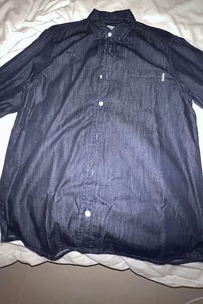 Carhartt Dark Denim Button Down Overshirt by Carhartt — pre-loved on Thrifted.mt