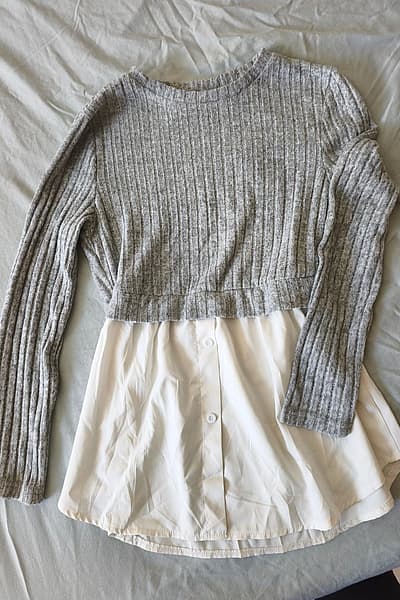 Layered Knit Shirt Top by SHEIN — pre-loved on Thrifted.mt