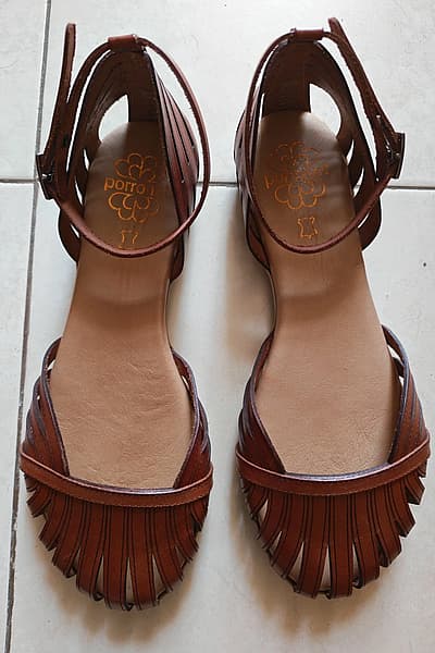 Brand new Brown Leather Sandals by porronet — pre-loved on Thrifted.mt