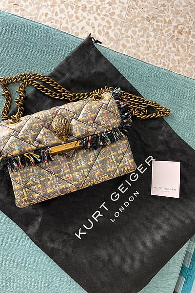 Kurt Geiger Quilted Tweed Handbag by Kurt Geiger — pre-loved on Thrifted.mt