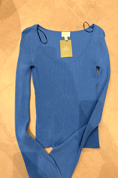 H&M Ribbed Long Sleeve Top by H&M — pre-loved on Thrifted.mt