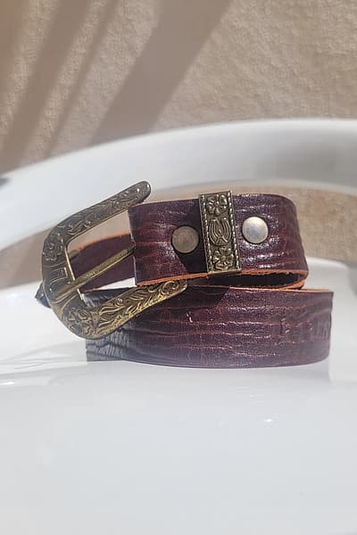 Brown Genuine Leather Belt — pre-loved on Thrifted.mt