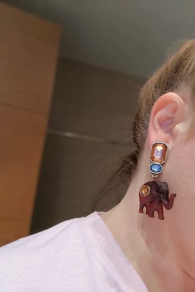 Parfois elephant drop earrings by Parfois — pre-loved on Thrifted.mt