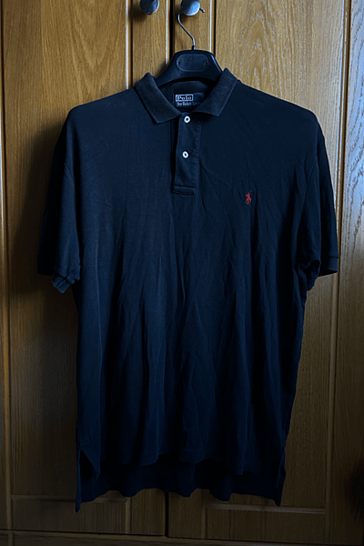 Ralph Lauren Black Polo Shirt by Polo Ralph Lauren — pre-loved on Thrifted.mt